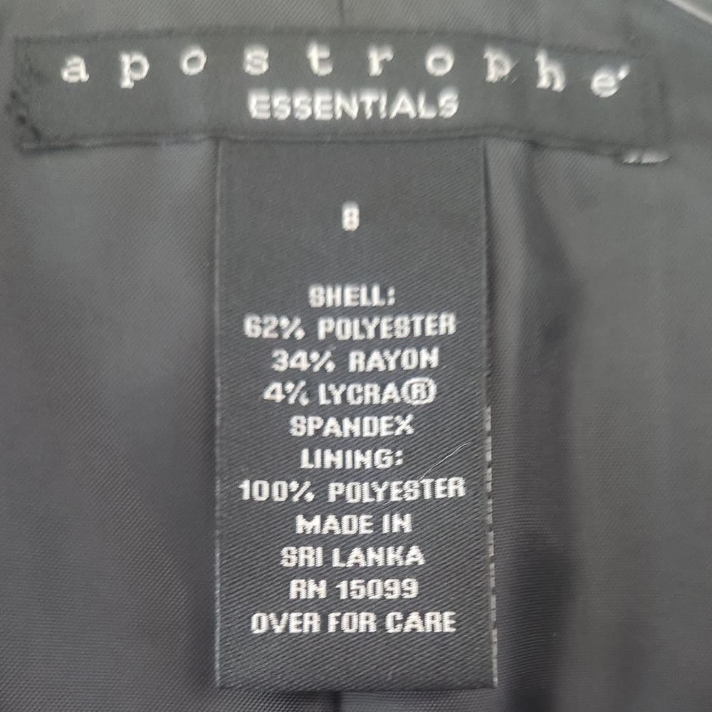 Apostrophe Essentials Black Three Button Dress Co… - image 4